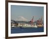 Washington State, Seattle, Washington State Ferry and Mount Rainier-Jamie & Judy Wild-Framed Photographic Print