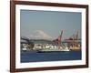 Washington State, Seattle, Washington State Ferry and Mount Rainier-Jamie & Judy Wild-Framed Photographic Print