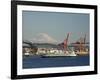 Washington State, Seattle, Washington State Ferry and Mount Rainier-Jamie & Judy Wild-Framed Photographic Print