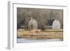 Washington State. Two Barns, at the Nisqually Wildlife Refuge-Matt Freedman-Framed Photographic Print