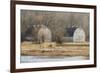 Washington State. Two Barns, at the Nisqually Wildlife Refuge-Matt Freedman-Framed Photographic Print