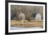 Washington State. Two Barns, at the Nisqually Wildlife Refuge-Matt Freedman-Framed Photographic Print