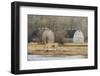 Washington State. Two Barns, at the Nisqually Wildlife Refuge-Matt Freedman-Framed Photographic Print