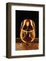 Washington State, Walla Walla. the Illusion of a Bottle Inside a Glass in a Walla Walla Winery-Richard Duval-Framed Photographic Print