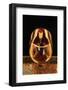 Washington State, Walla Walla. the Illusion of a Bottle Inside a Glass in a Walla Walla Winery-Richard Duval-Framed Photographic Print