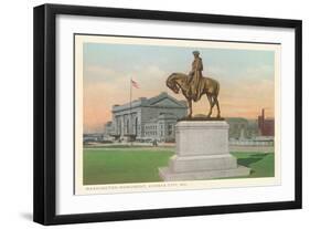Washington Statue, Kansas City, Missouri-null-Framed Art Print