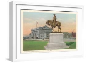 Washington Statue, Kansas City, Missouri-null-Framed Art Print