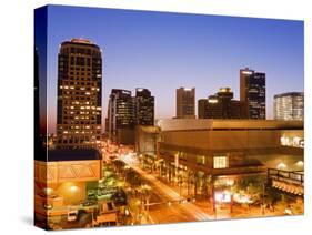 Washington Street and Bank of America Tower, Phoenix, Arizona-Richard Cummins-Stretched Canvas