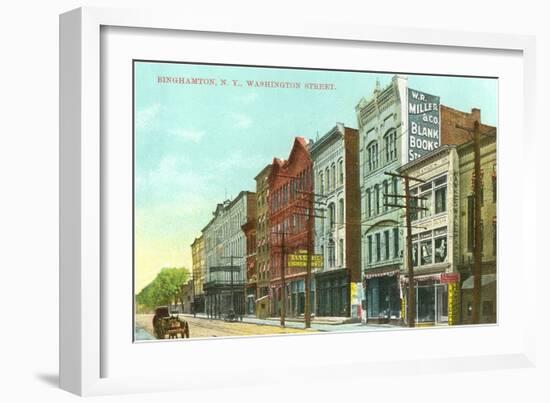 Washington Street, Binghamton, New York-null-Framed Art Print