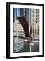 Washington Street Bridge Lift Chicago-Steve Gadomski-Framed Photographic Print