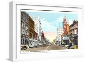 Washington Street, Green Bay, Wisconsin-null-Framed Art Print