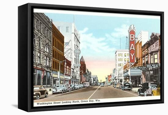 Washington Street, Green Bay, Wisconsin-null-Framed Stretched Canvas