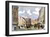 Washington Street in Boston, Including Ticknor & Fields' Old Corner Bookstore, 1850s-null-Framed Giclee Print