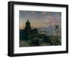 Washington Street, Indianapolis at Dusk, 1892-1895-Theodor Groll-Framed Premium Giclee Print