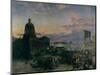 Washington Street, Indianapolis at Dusk, 1892-1895-Theodor Groll-Mounted Premium Giclee Print