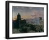 Washington Street, Indianapolis at Dusk, 1892-1895-Theodor Groll-Framed Giclee Print