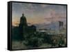 Washington Street, Indianapolis at Dusk, 1892-1895-Theodor Groll-Framed Stretched Canvas