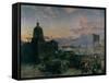 Washington Street, Indianapolis at Dusk, 1892-1895-Theodor Groll-Framed Stretched Canvas