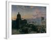 Washington Street, Indianapolis at Dusk, 1892-1895-Theodor Groll-Framed Giclee Print