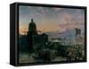 Washington Street, Indianapolis At Dusk-Theodor Groll-Framed Stretched Canvas