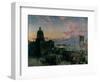 Washington Street, Indianapolis At Dusk-Theodor Groll-Framed Giclee Print