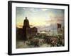 Washington Street, Indianapolis at Dusk-Theodor Groll-Framed Giclee Print