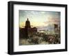 Washington Street, Indianapolis at Dusk-Theodor Groll-Framed Giclee Print