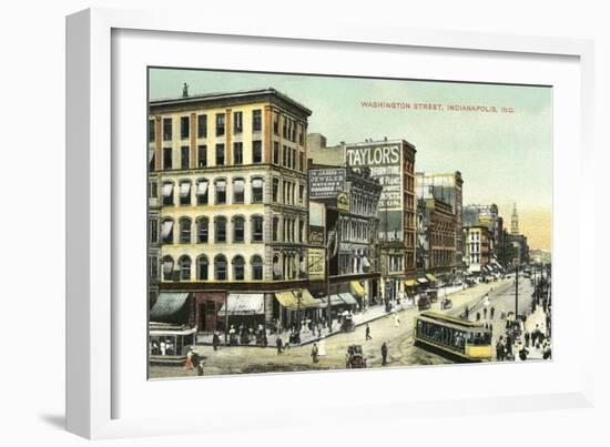 Washington Street, Indianapolis-null-Framed Art Print