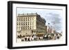 Washington Street, Looking West from Meriden Street, Indianapolis, 1870s-null-Framed Giclee Print
