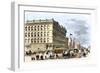 Washington Street, Looking West from Meriden Street, Indianapolis, 1870s-null-Framed Giclee Print