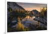 Washington, Subalpine Larch Surround Horseshoe Lake, Alpine Lakes Wilderness at Sunrise-Gary Luhm-Framed Photographic Print