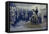 Washington takes leave of his officers-Howard Pyle-Framed Stretched Canvas