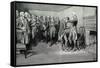 Washington takes leave of his officers-Howard Pyle-Framed Stretched Canvas