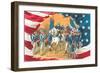 Washington Taking Command of the Army-null-Framed Art Print
