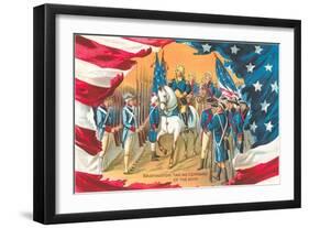 Washington Taking Command of the Army-null-Framed Art Print