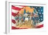 Washington Taking Command of the Army-null-Framed Art Print