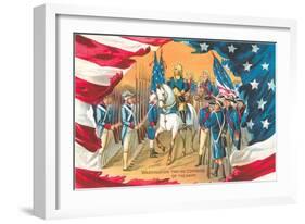 Washington Taking Command of the Army-null-Framed Art Print