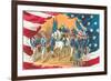 Washington Taking Command of the Army-null-Framed Premium Giclee Print