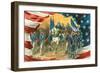 Washington Taking Command of the Army-null-Framed Art Print