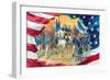 Washington Taking Command of the Army-null-Framed Art Print