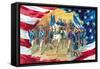 Washington Taking Command of the Army-null-Framed Stretched Canvas