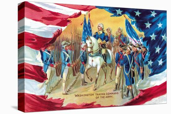 Washington Taking Command of the Army-null-Stretched Canvas