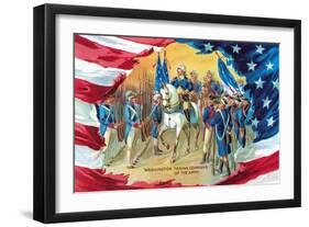 Washington Taking Command of the Army-null-Framed Art Print