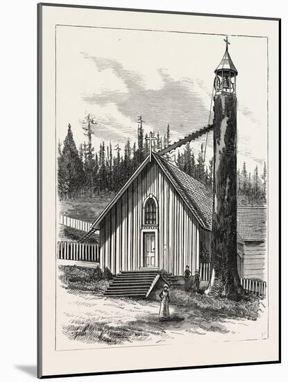 Washington Territory: the Episcopal Church and Belfry at Tacoma. U.S., 1880 1881-null-Mounted Giclee Print