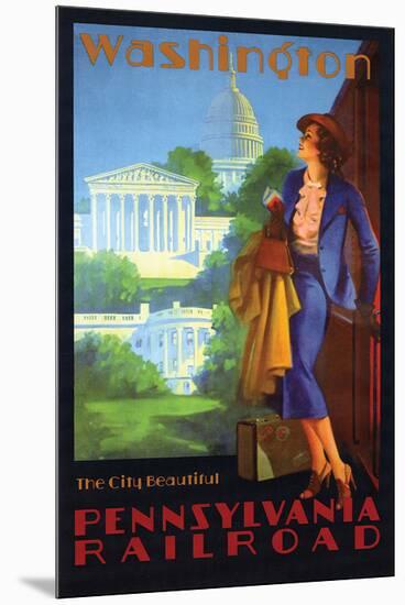 Washington the Beautiful City-null-Mounted Premium Giclee Print