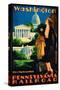 Washington, the City Beautiful', Advertisement for Pennsylvania Railroad-null-Stretched Canvas