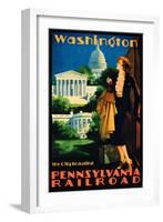 Washington, the City Beautiful', Advertisement for Pennsylvania Railroad-null-Framed Giclee Print