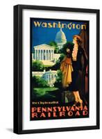 Washington, the City Beautiful', Advertisement for Pennsylvania Railroad-null-Framed Premium Giclee Print