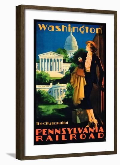 Washington, the City Beautiful', Advertisement for Pennsylvania Railroad-null-Framed Giclee Print