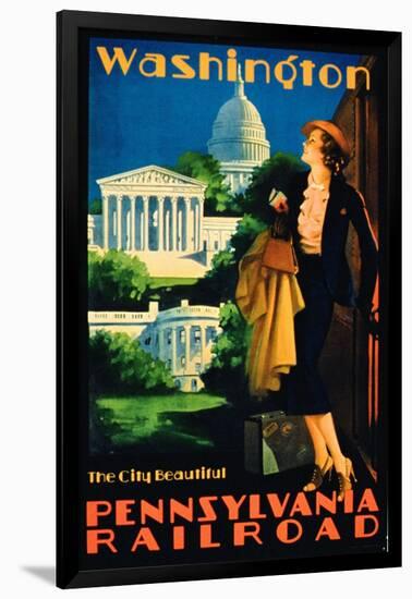 Washington, the City Beautiful', Advertisement for Pennsylvania Railroad-null-Framed Giclee Print